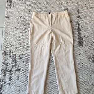 NIC+ZOE Off-White Tailored Pants